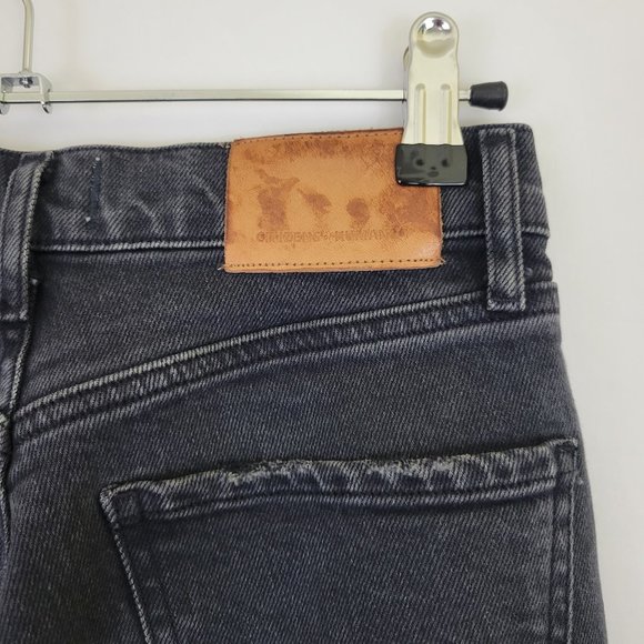 COH Charlotte High Rise Distressed Straight Cropped Destroyed Gray Jean - Picture 8 of 14